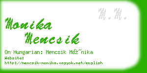 monika mencsik business card